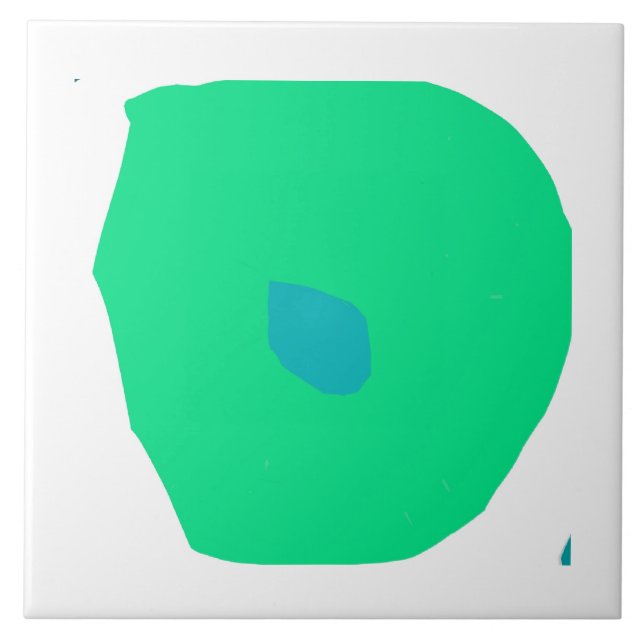 Mono leaf illustration Ceramic Tile (Front)