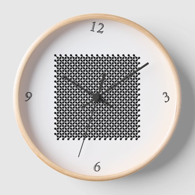 Mono Maze Wall Clock – Time in Motion (Front)