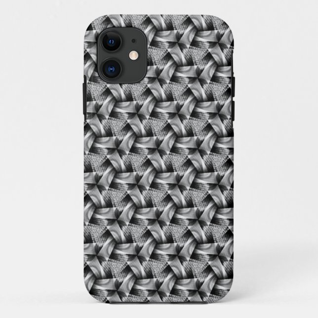Mono Texture Weave Motif Designer iPhone 5 Coque (Dos)