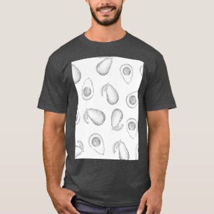 Monochromatic avocados pattern T-Shirt