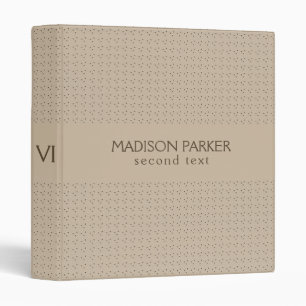 Monochromatic Beige 3 Ring Binder