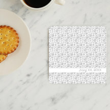 Monochromatic Black Geometric Swirls Pattern