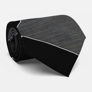 Monochromatic Black White Grey Diamond Weave Tie
