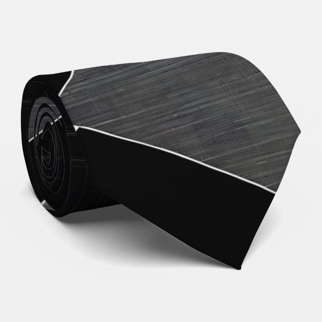 Monochromatic Black White Grey Diamond Weave  Tie (Rolled)
