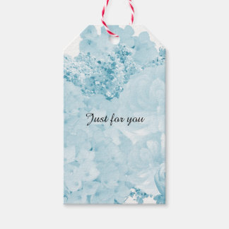 Monochromatic Blue Floral Gift Tags