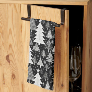 Monochromatic Christmas Kitchen Towel