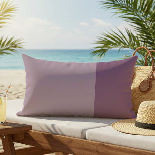 Monochromatic Colour Block Mauve Purple Outdoor Lumbar Pillow