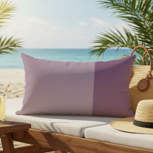 Monochromatic Colour Block Mauve Purple Outdoor Lumbar Pillow