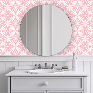 Monochromatic Geometric Pink Wallpaper