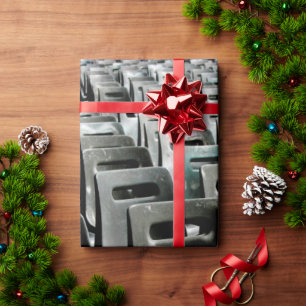Monochromatic Grey Chairs  Wrapping Paper