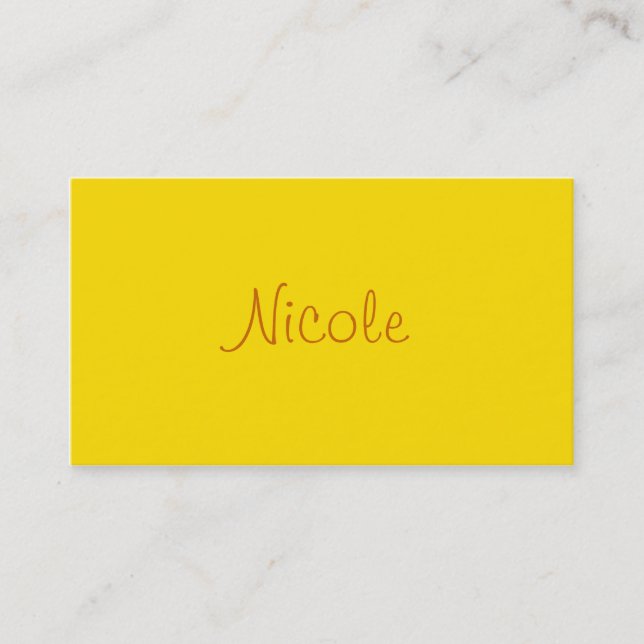 Monochromatic in Buttery Popcorn Business Card (Front)