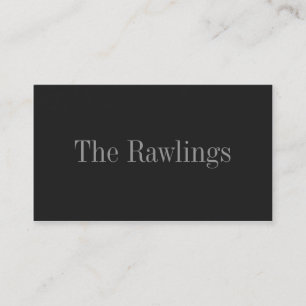 Monochromatic in Licorice Business Card