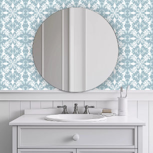 Monochromatic Intricate Blue Wallpaper
