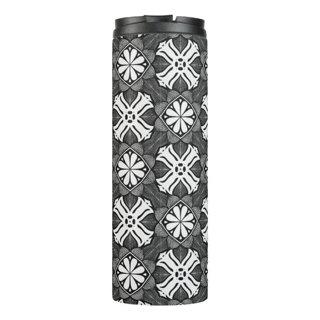 Monochromatic Kaleidoscope Thermal Tumbler (Back)