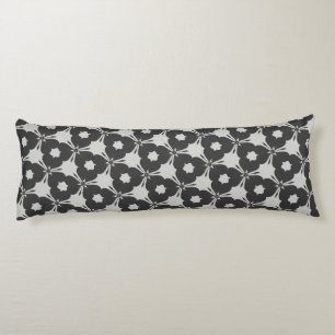 Monochromatic Modern Shapes Geometrical Pattern Body Pillow