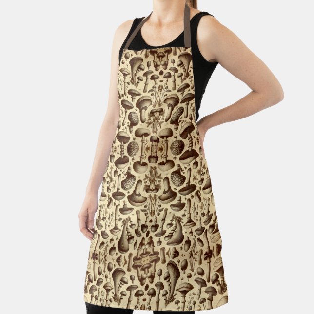 Monochromatic Mushrooms Apron (Insitu)
