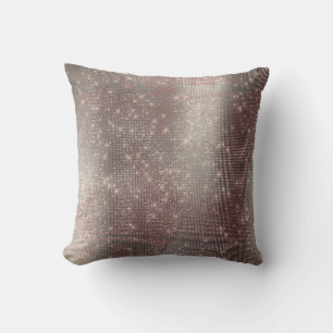 Monochromatic Pink Grey Metallic Sparkly Sequin Throw Pillow