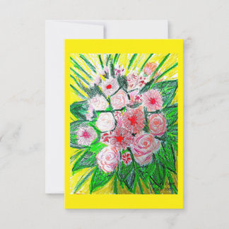 Monochromatic, Rosas, Dianthus caryophyllus,  Gerb Card