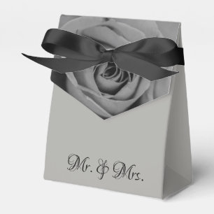 Monochromatic Rose Mr. & Mrs. Tent Favour Box