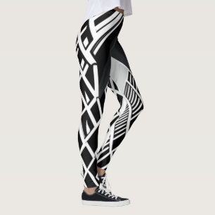 Monochromatic Stairway: Obelisk of Contrast Leggings