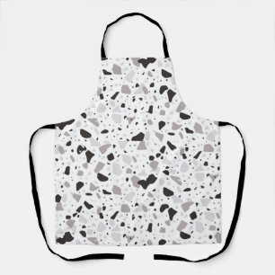 Monochromatic Terrazzo Pattern Apron