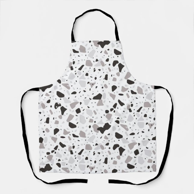Monochromatic Terrazzo Pattern Apron (Front)