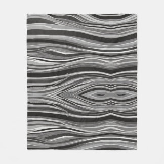 Monochromatic Waves Fleece Blanket