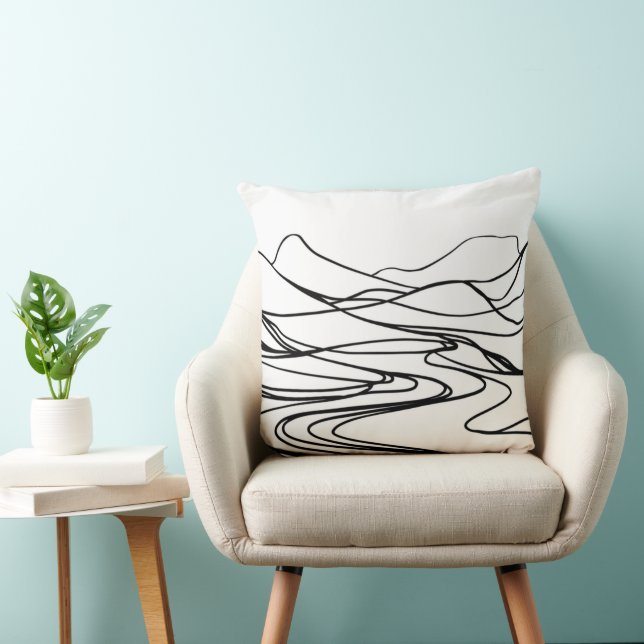 Monochromatic zen tranquility pillow (Chair)