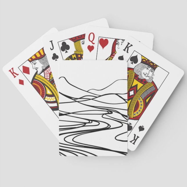 Monochromatic zen tranquility playing cards (Back)