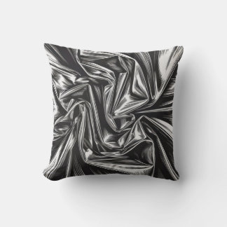 Monochrome abstract texture throw pillow