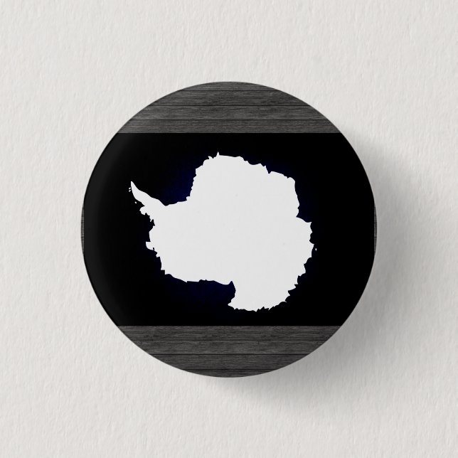 Monochrome Antarctica Flag 1 Inch Round Button (Front)