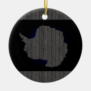 Monochrome Antarctica Flag Ceramic Ornament