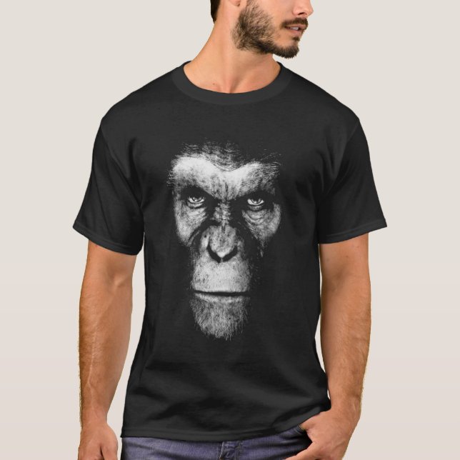 Monochrome  Ape Face T-Shirt (Front)