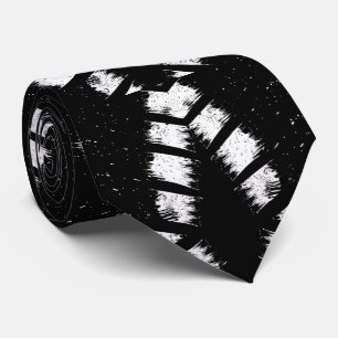 Monochrome Art Grunge Design Statement Neck tie