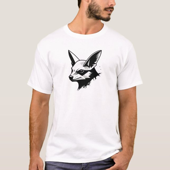 Monochrome Bat Head T-Shirt (Front)