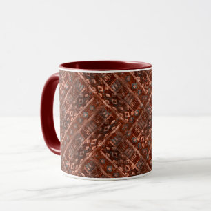 Monochrome beige brown ethnic pattern. mug
