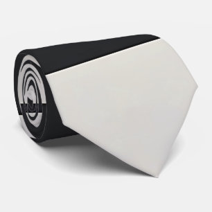 Monochrome Black And White Chequerboard Style Tie