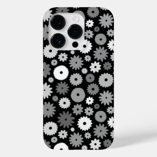 Monochrome Blooms Repeat Pattern Case-Mate iPhone 14 Pro Case
