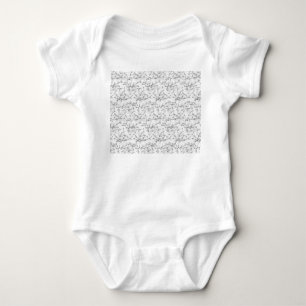 Monochrome Botanical Pattern Baby Bodysuit