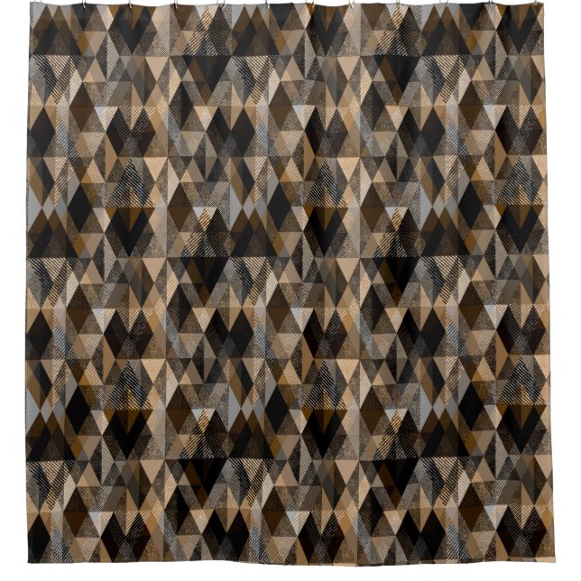  Monochrome brown rhombic textured  (Front)