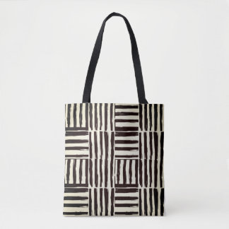 Monochrome Brushstroke Art Tote Bag