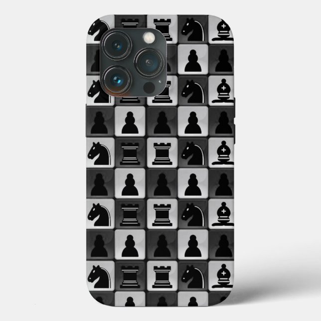 Monochrome Chess Pattern   Case-Mate iPhone Case (Back)