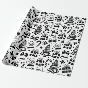 Monochrome Christmas  Wrapping Paper
