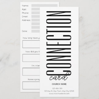 Monochrome Church Connection Card