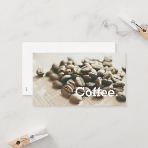 Monochrome Coffee Beans Simple Loyalty Punch-Card Card