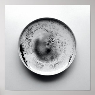 Monochrome coffee grounds texture abstract art 19 poster
