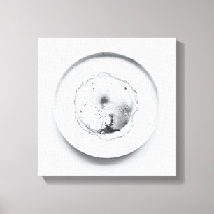 Monochrome coffee grounds texture abstract art 2 canvas print