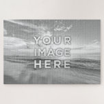 Monochrome Custom Image 20" x 30" 1000  pieces  Jigsaw Puzzle<br><div class="desc">Upload your photo and create your personalized and elegant Black and White Jigsaw Puzzle! Make your perfect and relaxing game for friends, couple, kids, family time and built together your best home decor. Do you want to buy this beach landscape with seagulls? This amazing photo by Frank Mckenna made in...</div>
