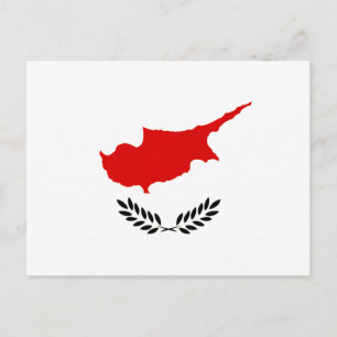 Monochrome Cyprus Flag Postcard