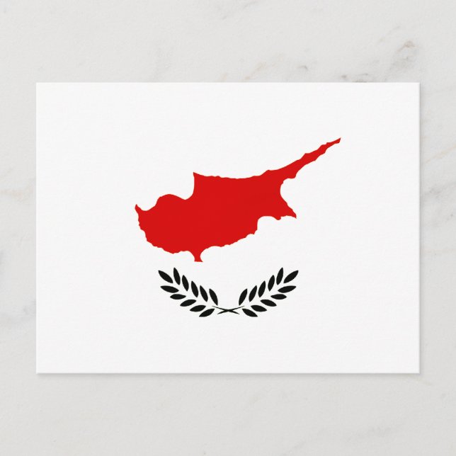 Monochrome Cyprus Flag Postcard (Front)
